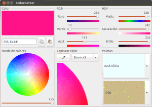 Capturando colores con ColorGetter en Ubuntu