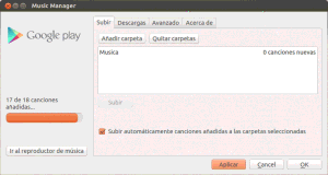 Sincronizando la música de Ubuntu con Google Play Music