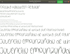 Halloween 2017. Fondos de pantalla y tipografías para Ubuntu. Tipografía 2.