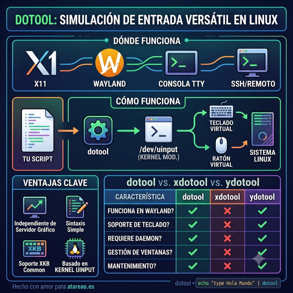 dotool, teclado y ratón en cualquier sitio
