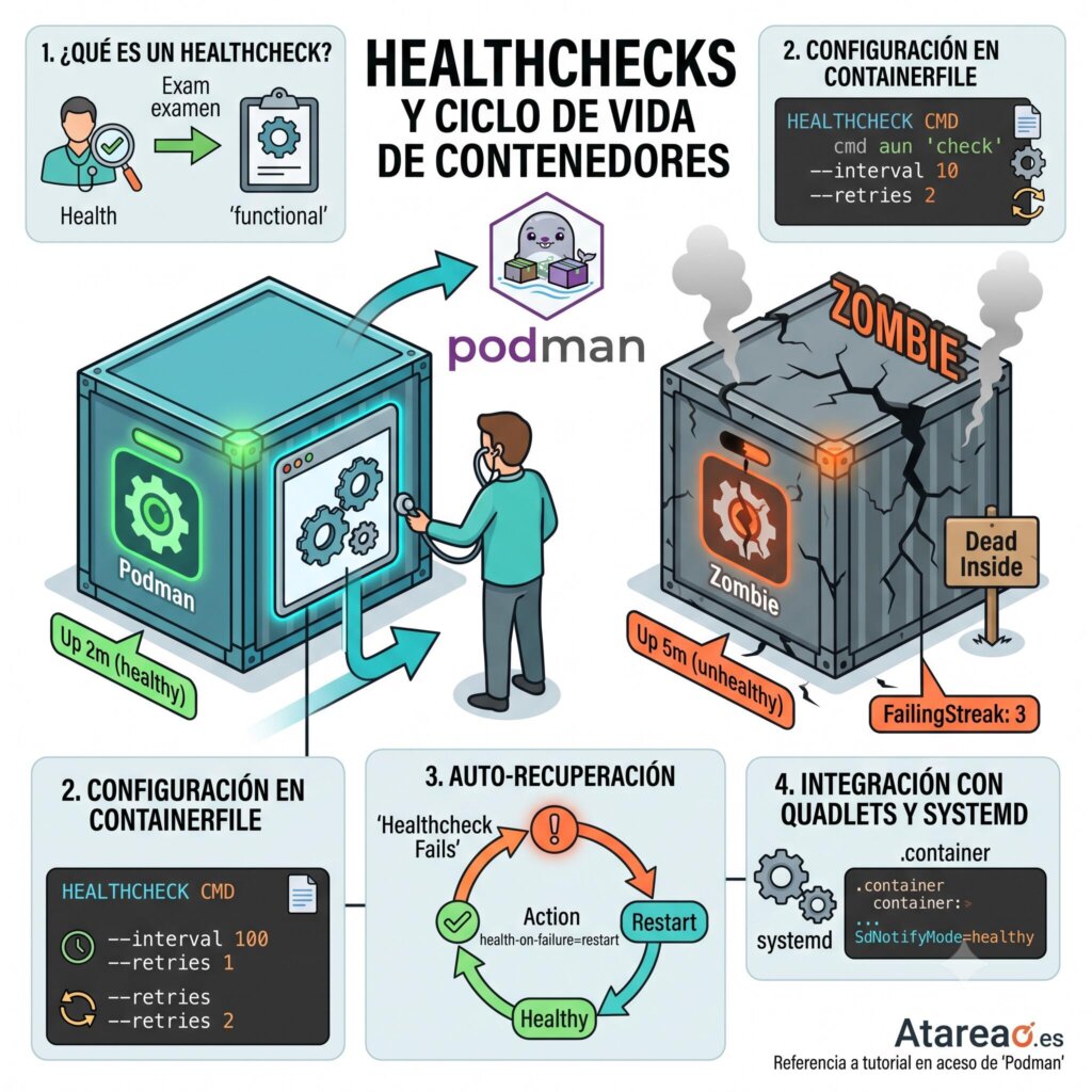 Healthchecks y ciclo de vida de contenedores