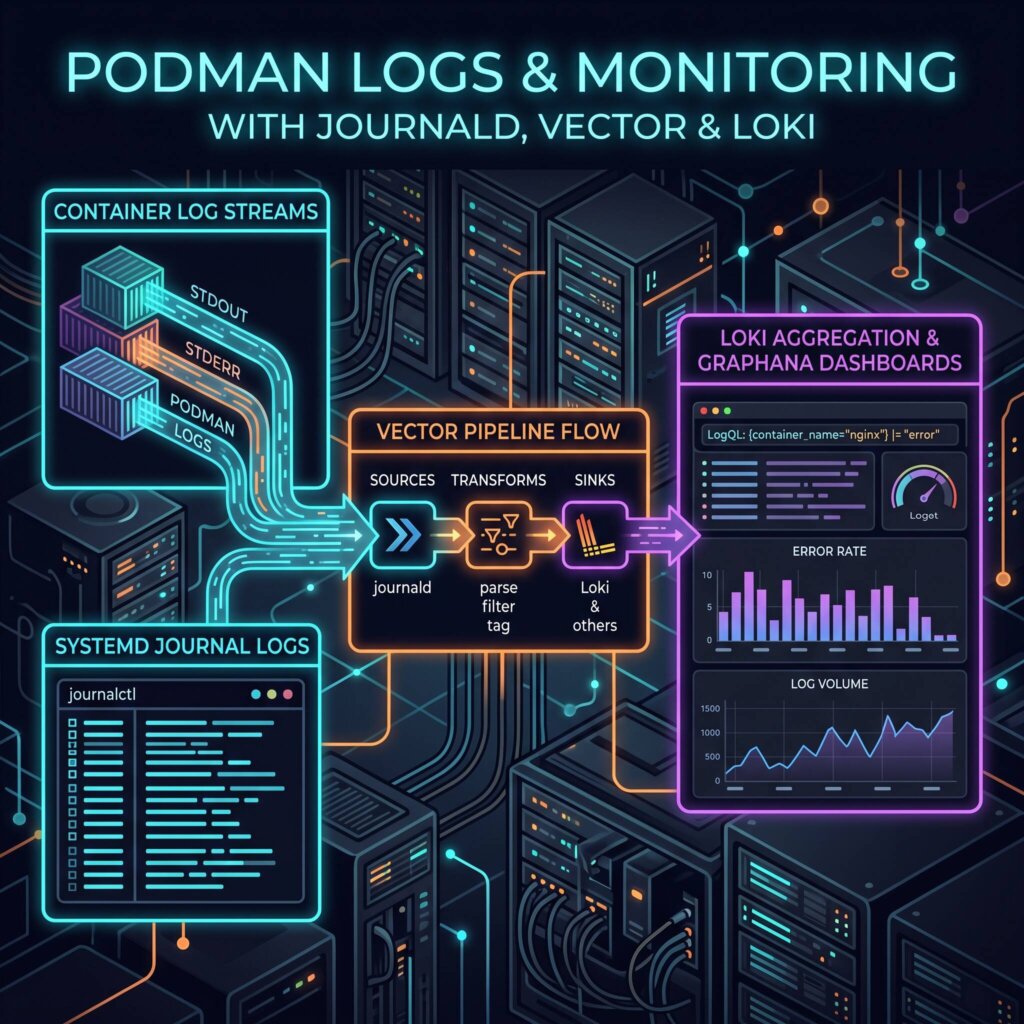 Logs y monitorización en Podman